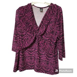 3/$9 Rafaella XL Stripe Women’s Top